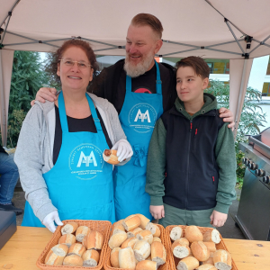 Der wundervolle Grillstand des Fördervereins
